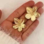 Stainless Steel Flower Earrings Dressing Gifts - Image 2